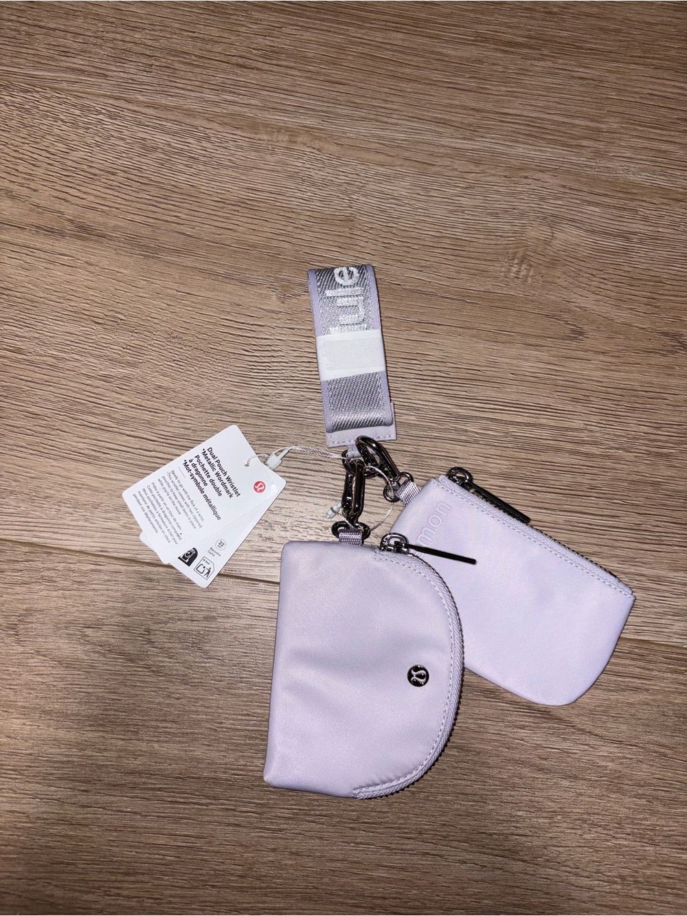 Lululemon Dual Pouch Wristlet Lavender New with Tags